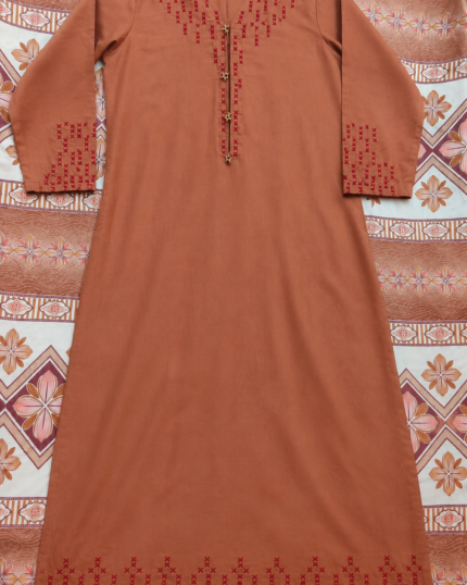 Cross Stitch Terracotta 3-Piece Suit