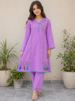 Lavender Blossom Embroidered 3-Piece Suit