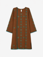 Brown Embroidered 3 Piece Suit