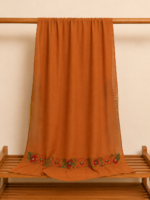Rust Brown Embroidered 3 Piece Lawn Suit