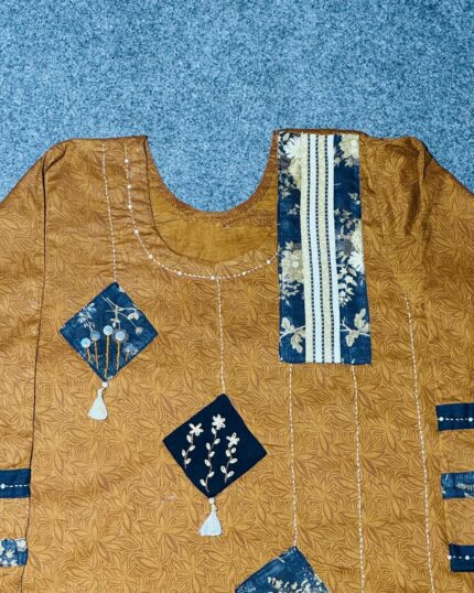 Golden Mustard Handcrafted Pret Kurti