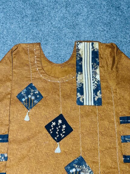 Golden Mustard Handcrafted Pret Kurti