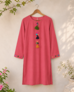 Coral Pink 2-Piece Embroidered Lawn Suit