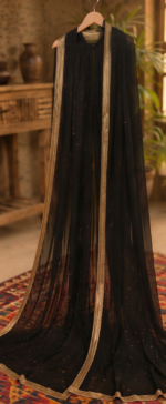Black Embroidered 3 Piece Lawn Suit